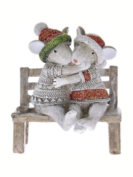 Iliadis Weihnachtsfigur Plastik Kleine Maus Gray 11x9x7cm