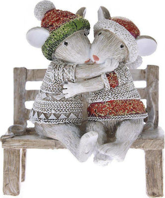 Iliadis Weihnachtsfigur Plastik Kleine Maus Gray 11x9x7cm