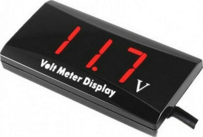 Car Voltmeter Digital Instrument 10mm Led 12V Κόκκινο