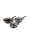 Berlinger Haus Metallic Line Pans Set of Aluminum with Stone Coating Carbon Collection 6pcs