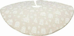 Eurolamp Christmas Fabric Tree Apron Beige D90cm