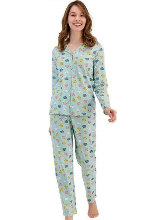 Roly Poly Winter Women's Pyjama Set Light Blue RP2562