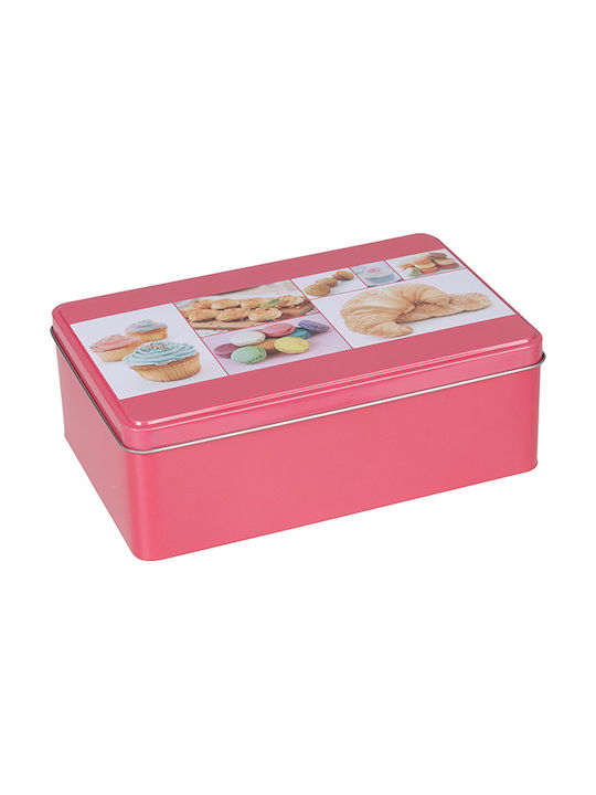 Metallic Cookie Jar Pink 20x13x7cm