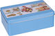 Metallic Cookie Jar Blue 20x13x7cm