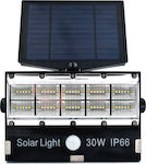 Wasserdicht Solar LED Flutlicht 30W Kaltweiß mit Bewegungssensor IP66