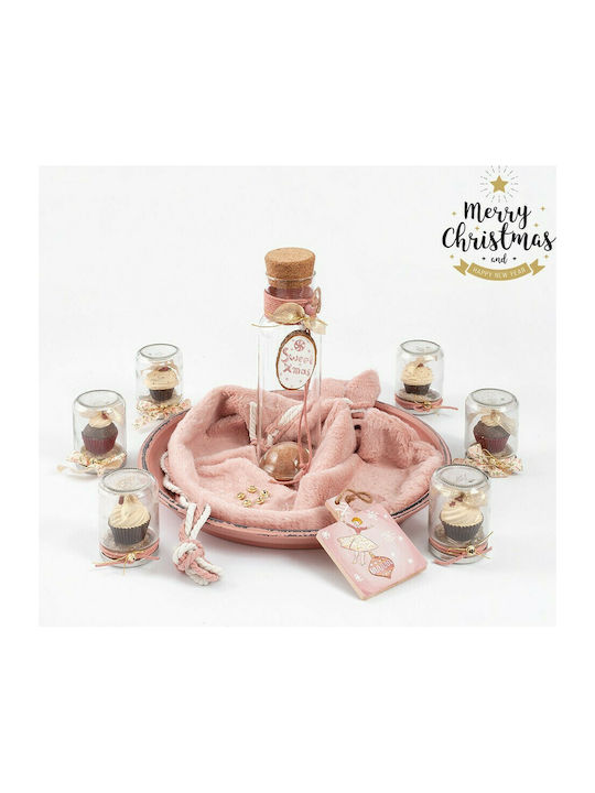 Weihnachts- Container Glas Rosa D39cm. 1Stück