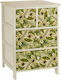 Regal-Einheit Aufbewahrung mit 3 Schubladen Light natural / Green L50xB32xH69cm