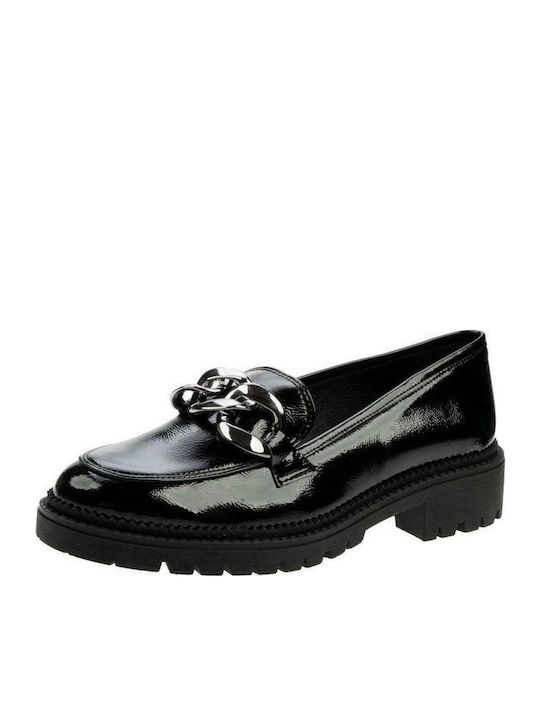 Stefania S Patent Leather Women's Loafers in Bl...