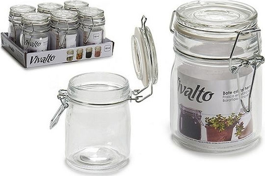 Vivalto General Use Glass Jar with Airtight Lid Transparent 150ml
