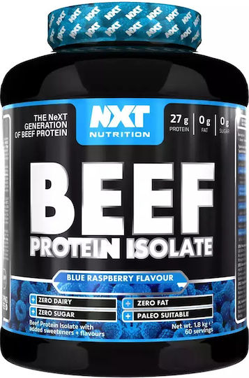 Nxt Nutrition Beef Protein Isolate Gluten & Lactose Free with Flavor Icy Blue Razz 1.8kg