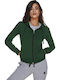 Women's Sweatshirt Jacket Hooded Khaki