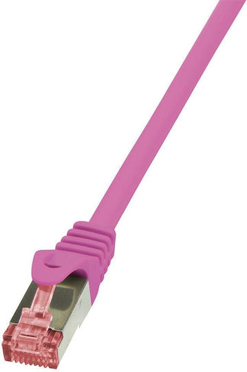 LogiLink S/FTP Кат.6 (Gigabit) Мрежов Кабел Ethernet 1м Розов