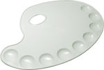 Plastic 9-Slot Paint Palette Oval