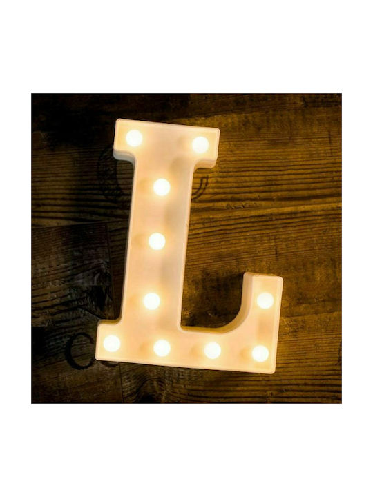 Decorative Lamp Letter LED Battery White