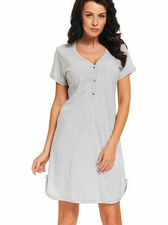 Dn-Nightwear Summer Cotton Women's Nightdress Gray