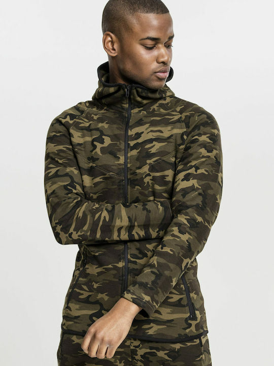 Men's Cardigan with Hood Wood Camo