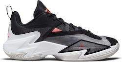 Jordan One Take 3 Low Basketball Shoes Black / White / Grey Fog / Bright Crimson