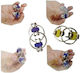 Pop It Fidget Metallic 2 Rings Σιλικόνης Μπλε