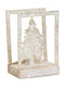 Espiel Christmas Wood Beige Candlestick 17.5x12cm 4pcs
