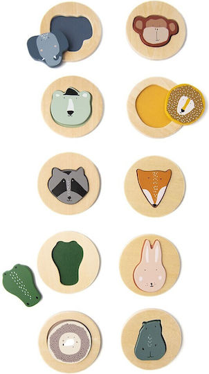 Trixie Shape Sorting Toy Matching Game Peg Animals made of Wood for 12++ Months