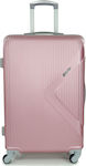 Playbags PS828 Medium Suitcase H65cm Pink Gold ps828-24-roz-xryso
