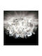 Slamp Clizia Medium Fume Ceiling Mount Light Transparent with Socket E27