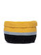 Palamaiki Hil Decorative Basket Fabric Black/Yellow 18x18x25cm