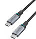 Choetech Braided USB 2.0 Cable USB-C Male - USB-C 100W Black 1.8m MIX00073 2 Pieces