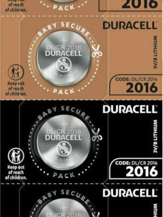 Duracell Lithium Watch Battery CR2016 3V 5pcs