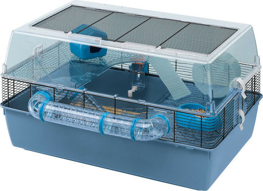 Ferplast Duna Fun Cușcă pentru Rozătoare Cusca pentru hamsteri cu acoperiș deschis albastru 71.5x46x41cm
