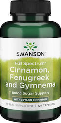 Swanson Full Spectrum Cinnamon, Fenugreek & Gymnema Bockshornklee 120 Mützen