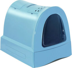 Imac Тоалетна за котки Ζuma Затворена Син с филтър в Син цвят Д40xШ56xВ42.5см