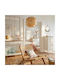 Atmosphera Liby Hängelampe Beige Boho Raster mit Fassung E27 40x38x38cm.