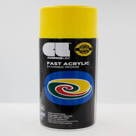 Cosmos Lac Spray Vopsea Fast Acrylic cu Strălucitor Efect Galben RAL1018 400ml