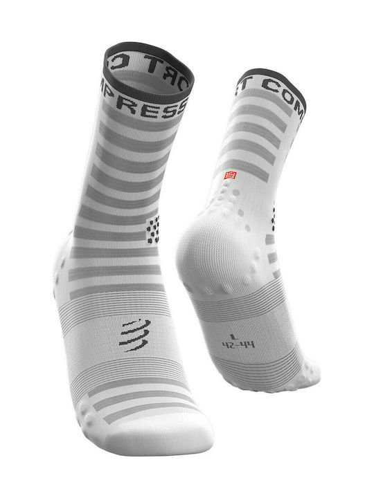 Compressport Pro Racing V3.0 Ultralight Run High Laufsocken Weiß 1 Paar