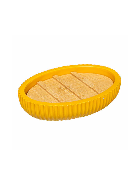ΑΤ000229 Plastic Soap Dish Countertop Yellow