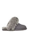 Ugg Australia W Scuff Sis 1122750 Women's Slipper with Fur In Gray Colour 1122750-CHRC