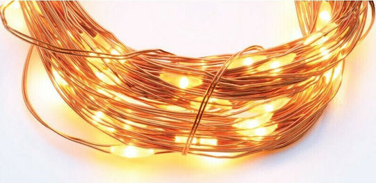 12 Светлини LED 1.2m. Топъл бял На батерия тип Лента 1бр