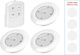 LED Light Spot for Cabinets with Battery Powered and Remote Control 3pcs