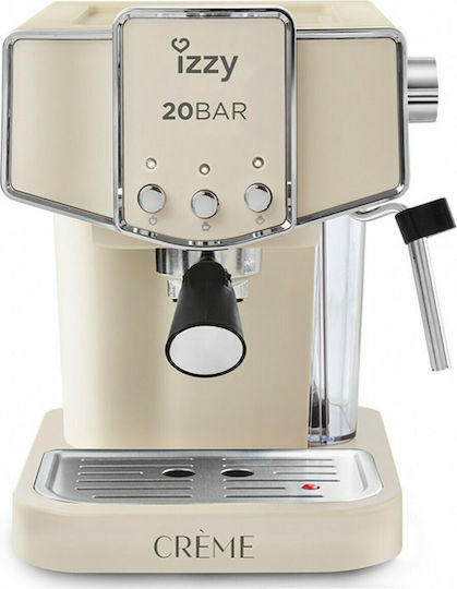 Izzy Crème IZ-6001 Automatic Espresso Machine 1100W Pressure 20bar Beige