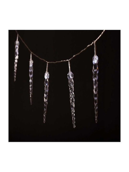 10 Lights LED 1.65m. Warm White Battery in String 1pcs