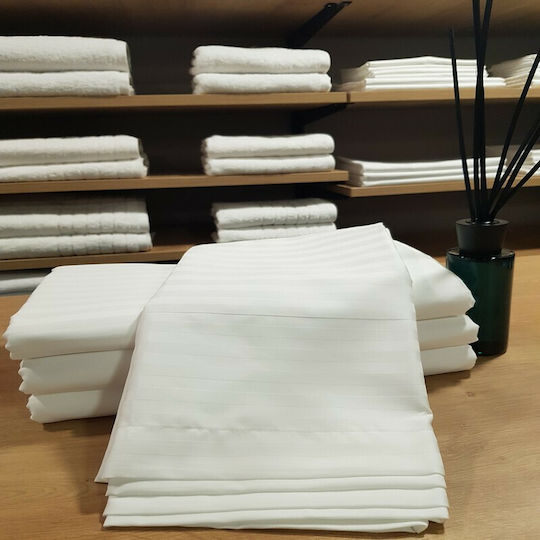 Cozy Cotton Παπλωματοθήκη Ξενοδοχείου Polycotton Ριγέ 220TC 230x240εκ.