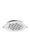 Elvhx Στρογγυλό Χωνευτό LED Panel 34.5W με Ψυχρό Λευκό Φως 6500K 21.6εκ.