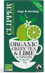 Clipper Green Tea Λαϊμ και Τζίντζερ 20 Bags 40gr