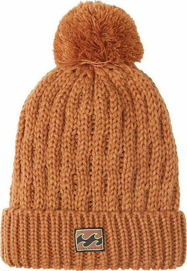 Good Vibes Knitted Beanie Cap Bronze Z6BN02-6597