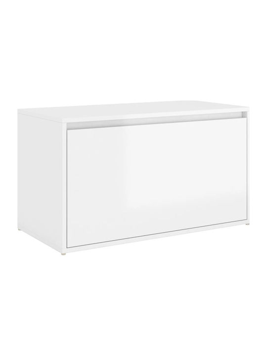 Hallway Furniture with Shoe Cabinet & Bench White 80x40x45cm Glossy