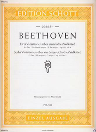 Schott Beethoven - Drei Variationen / Sechs Variationen Sheet Music for Piano W000328006