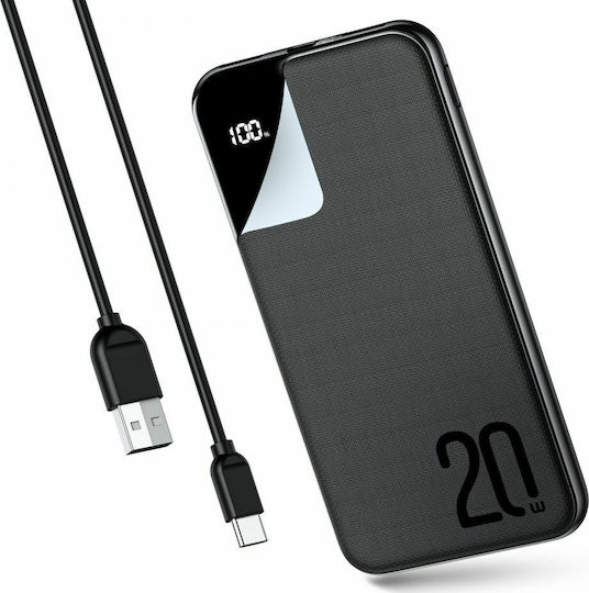 Joyroom JR-QP190 Plus Power Bank 20000mAh 20W with 2 USB-A Ports and USB-C Port Power Delivery Black