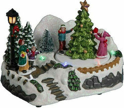 Christmas Illuminated Decorative Village with Movement 18x13x12.5cm.