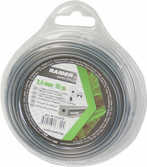 Raider Square Brush Cutter Trimmer Line 4mm 6m 110285